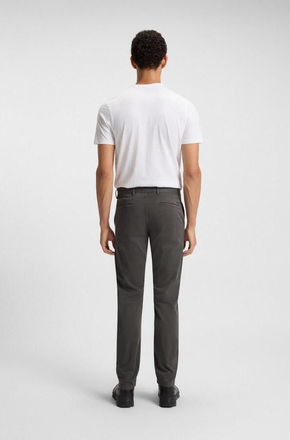 Boss Orange Slim Fit Satijnen Chino Broek Gray Heren - Foto 12