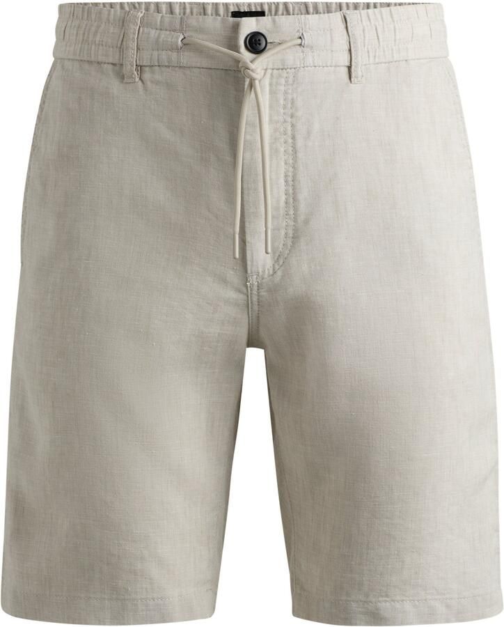 Hugo Boss Beige Chino Shorts Linnenmix Beige Heren - Foto 4