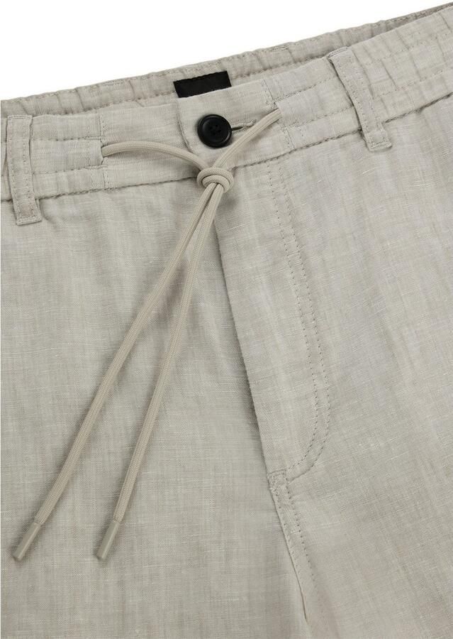 Hugo Boss Beige Chino Shorts Linnenmix Beige Heren
