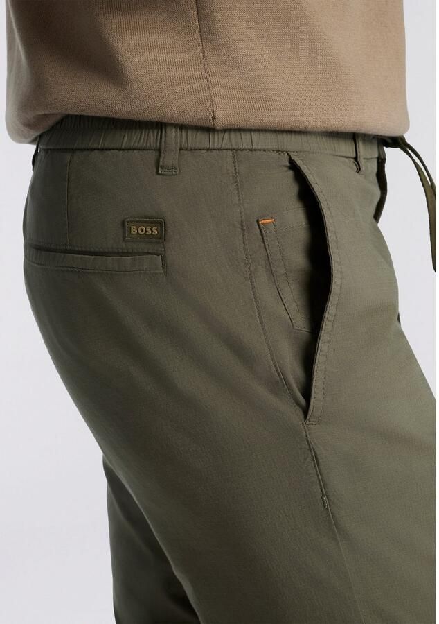 Boss Orange Chino Tapered DS tapered fit elastische band met tunnelkoord
