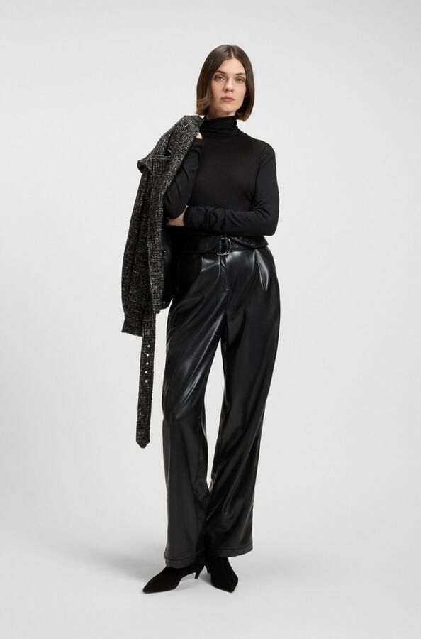 Boss Orange Colshirt Eliana Premium damesmode met turtle neck slim fit - Foto 4