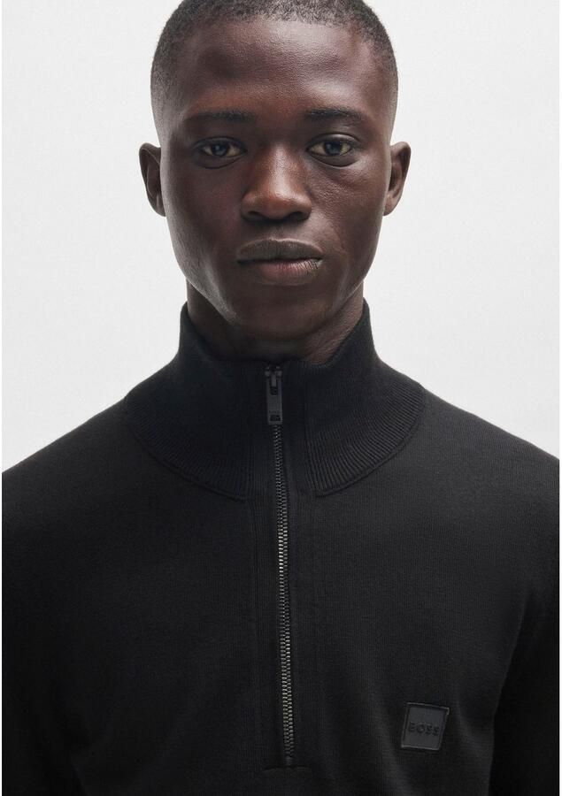 Boss Orange Regular fit schipperstrui van een mix van katoen en kasjmier model 'KANOBIX_S' - Foto 3