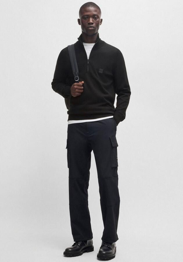 Boss Orange Regular fit schipperstrui van een mix van katoen en kasjmier model 'KANOBIX_S' - Foto 5