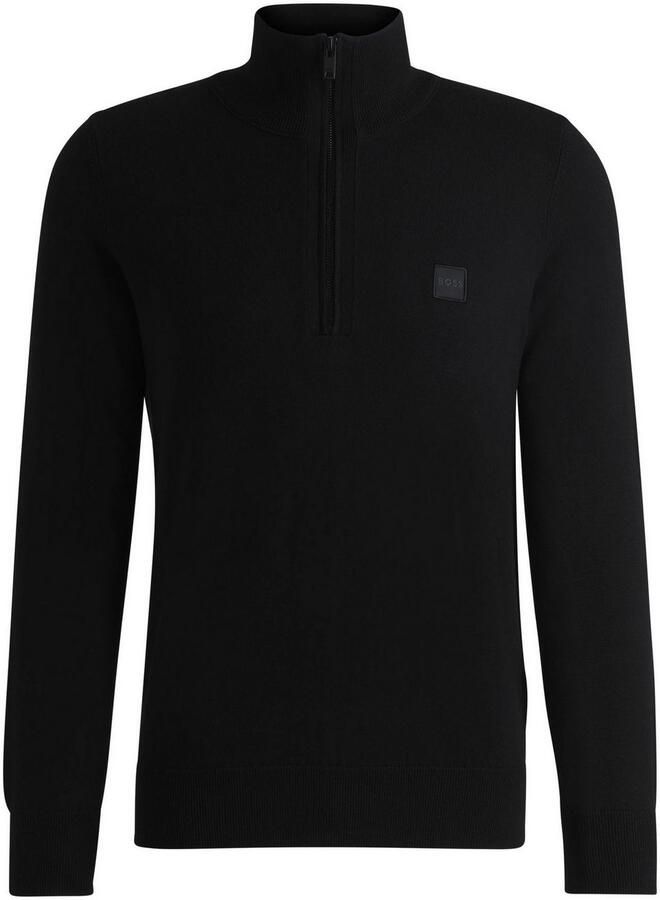 Boss Orange Regular fit schipperstrui van een mix van katoen en kasjmier model 'KANOBIX_S' - Foto 2