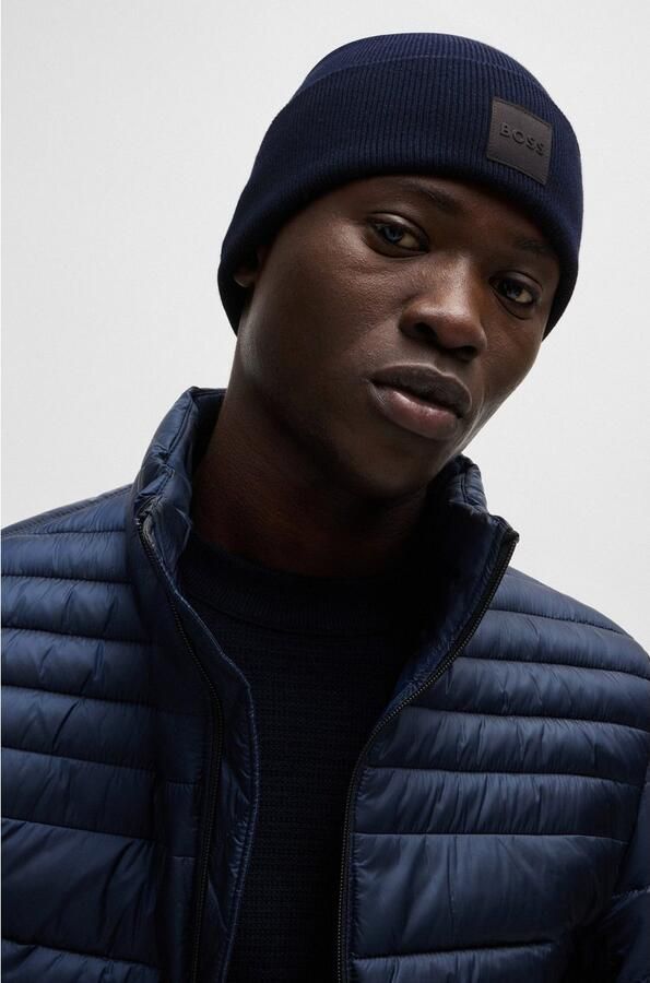 Hugo Boss Blauwe Katoenen Hoeden Collectie voor Mannen Blue Heren - Foto 3