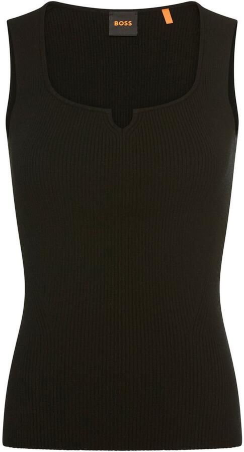 Boss Orange Gebreide top Fiura premium damesmode Slim Fit met split halslijn - Foto 3