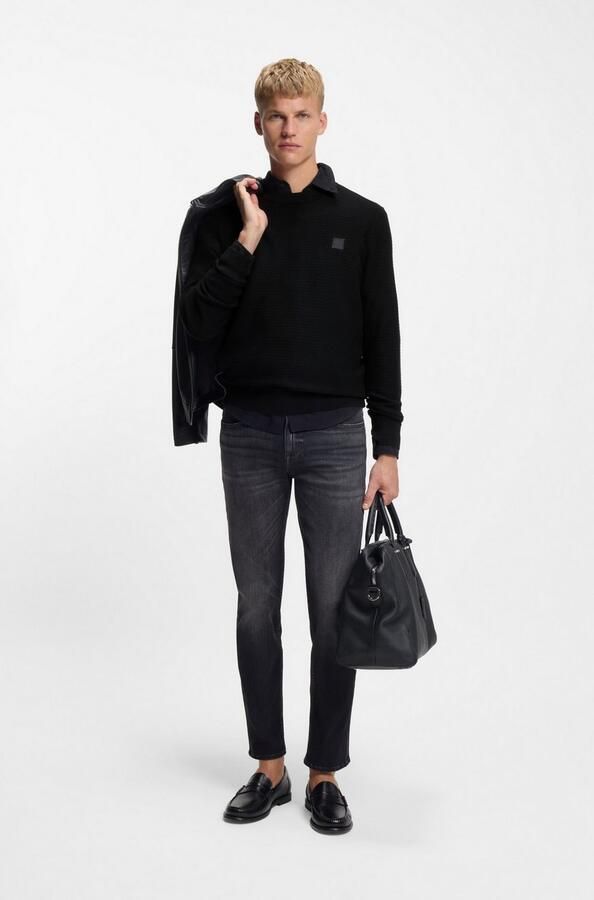Hugo Boss Mannen Gebreide Kleding Collectie voor Herfst Winter Black Heren - Foto 19