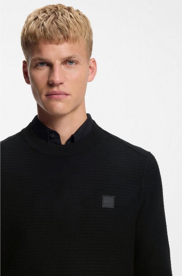 Hugo Boss Mannen Gebreide Kleding Collectie voor Herfst Winter Black Heren - Foto 14