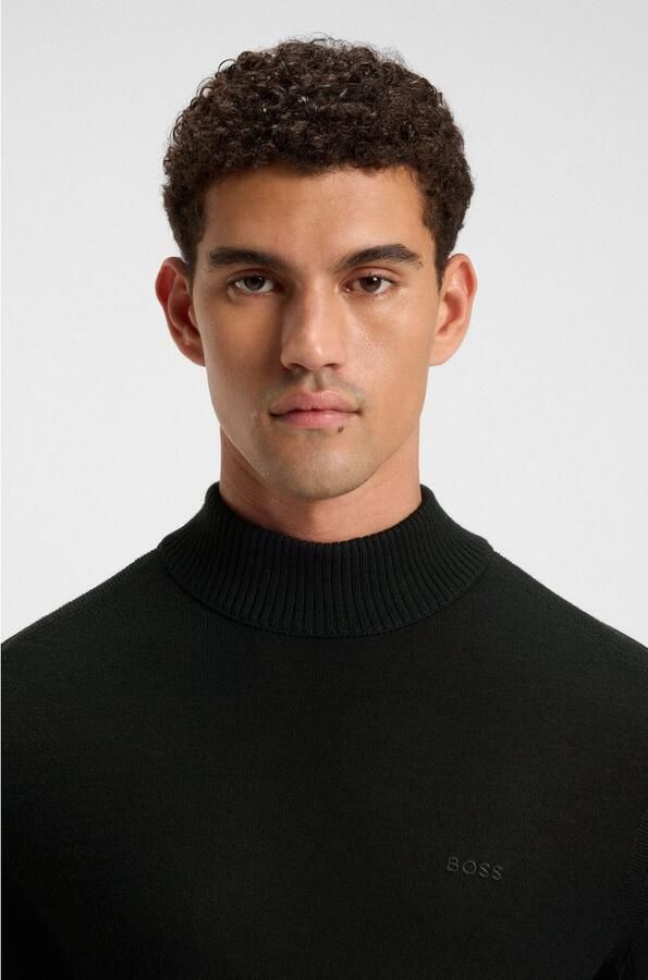 Hugo Boss Zwarte Merinowollen Coltrui van Orange Zwart Heren - Foto 2