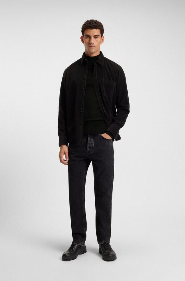 Hugo Boss Zwarte Merinowollen Coltrui van Orange Zwart Heren - Foto 3