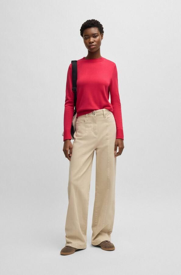 Boss Orange Gebreide trui Fanikales Premium Damesmode met charm met boss logo zomen met rolranden - Foto 5