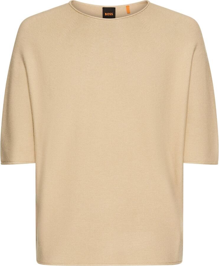 Boss Orange Gebreide trui Flambers Premium Damesmode met boss logo-charme 3d brei-look