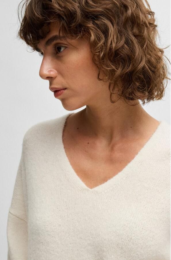 Boss Orange Gebreide pullover met V-hals model 'Fondella' - Foto 4