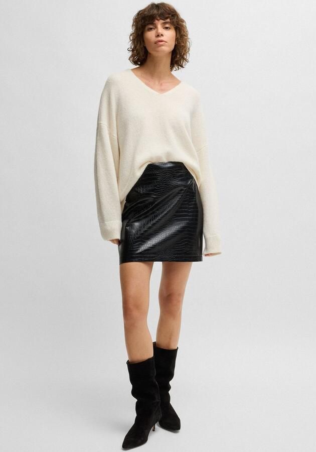 Boss Orange Gebreide pullover met V-hals model 'Fondella' - Foto 3