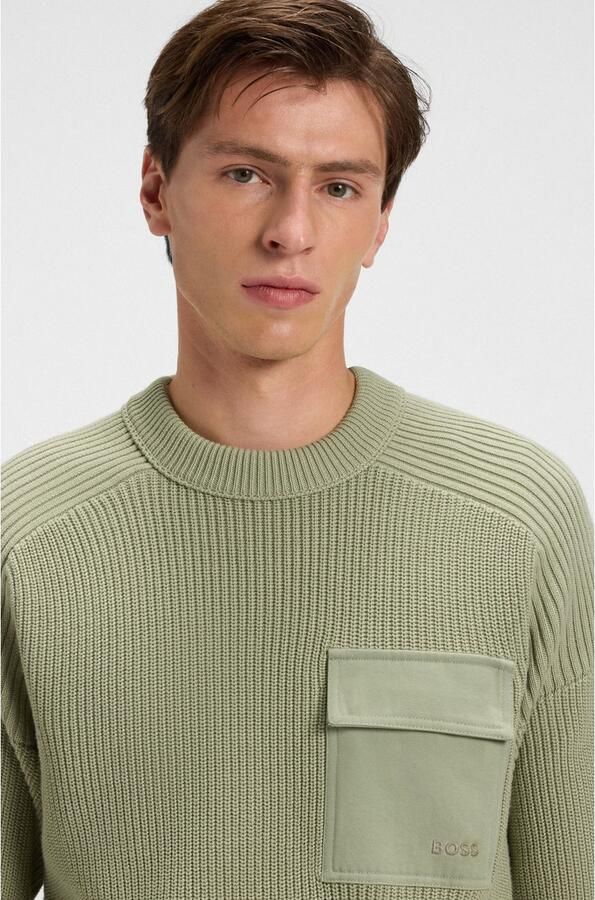 Boss Orange Gebreide trui Kalamaro met borstzak - Foto 3