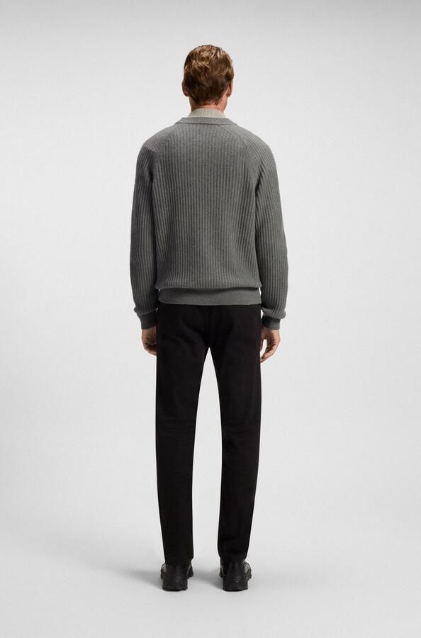 Boss Orange Gebreide trui Klacier Ronde hals Relaxed Fit ribgebreid - Foto 5