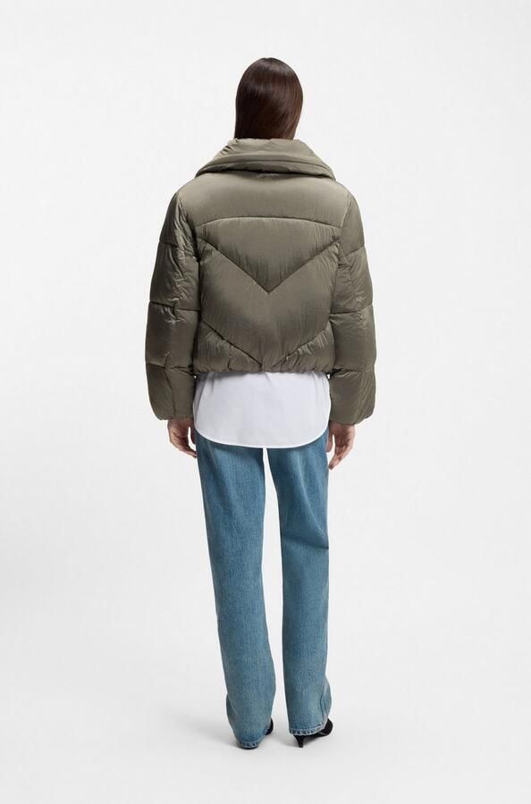 Boss Orange Gewatteerde jas Padilena Premium Damesmode Regular Fit met opstaande kraag gevoerde zakken - Foto 6