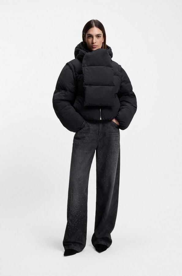 Boss Orange Gewatteerde jas Polala Premium Damesmode met afneembare mouwen en sjaal (2 stuks) - Foto 4