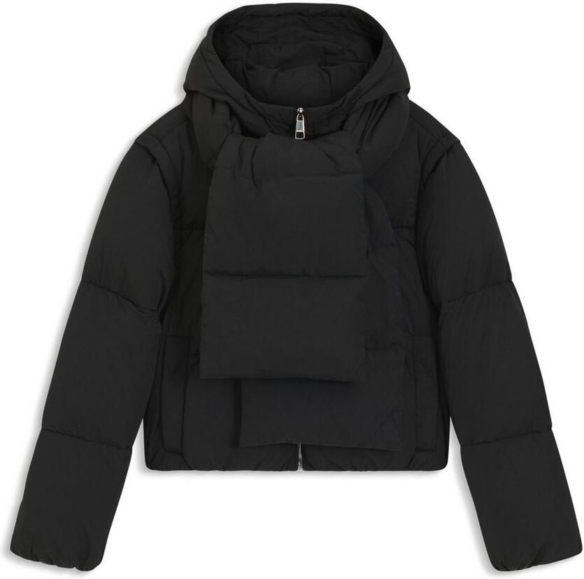 Boss Orange Gewatteerde jas Polala Premium Damesmode met afneembare mouwen en sjaal (2 stuks)