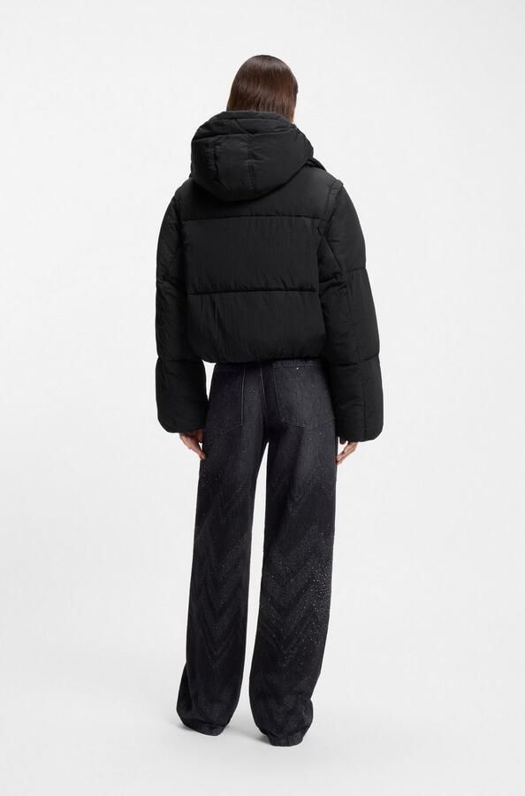 Boss Orange Gewatteerde jas Polala Premium Damesmode met afneembare mouwen en sjaal (2 stuks) - Foto 5