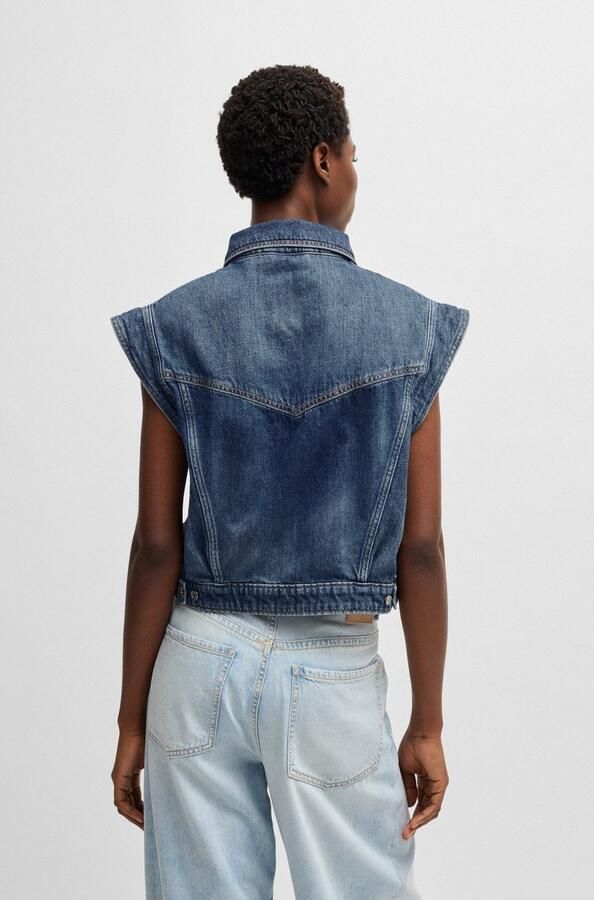 Boss Orange Jeansjack DENIM VEST 1.0 Premium Damesmode - Foto 4