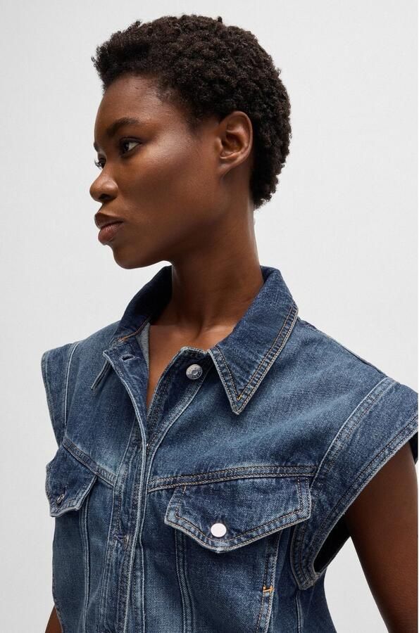Boss Orange Jeansjack DENIM VEST 1.0 Premium Damesmode - Foto 3