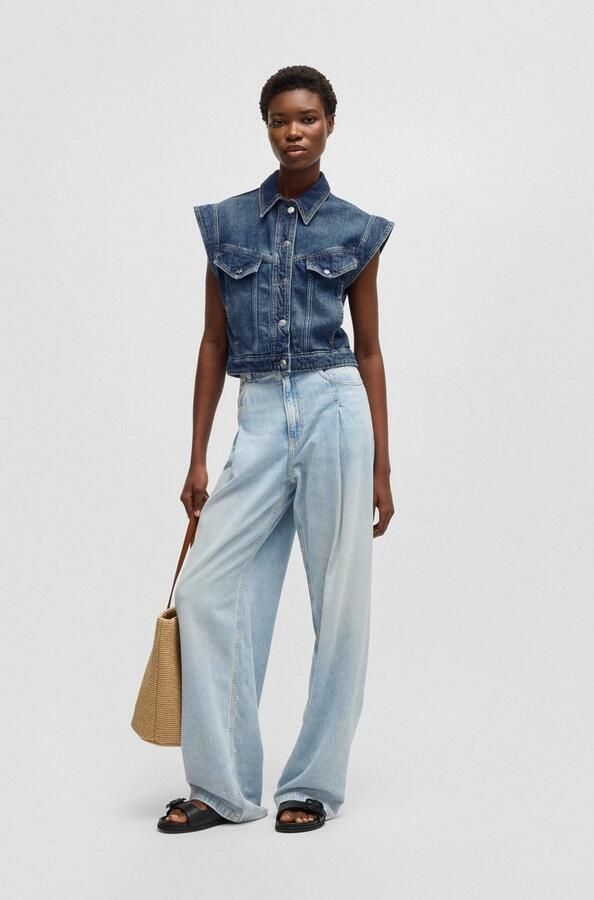 Boss Orange Jeansjack DENIM VEST 1.0 Premium Damesmode - Foto 6