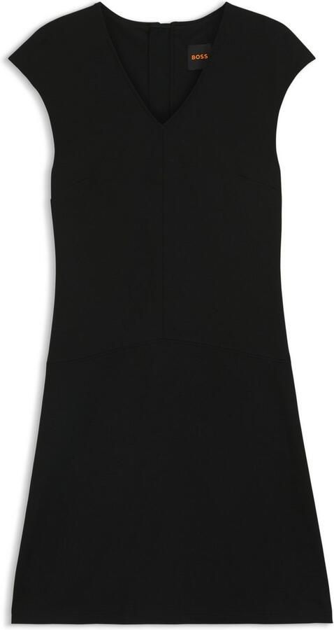 Boss Orange Licht uitlopende mini-jurk van viscosemix - Foto 4