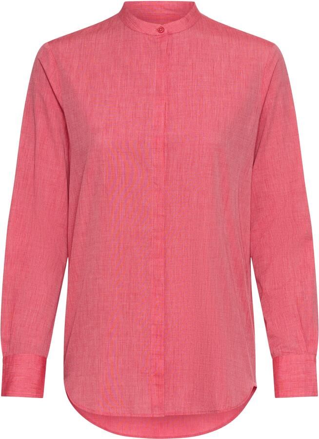 Boss Orange Klassieke blouse Befelize Premium Damesmode Chambray kwaliteit staande kraag