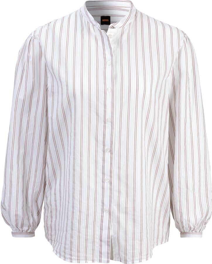 Boss Orange Klassieke blouse Bilast Premium Damesmode met rimpelingen aan de mouwen - Foto 3