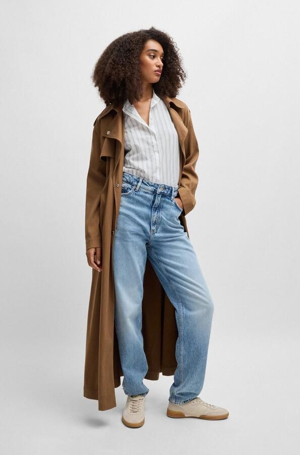 Boss Orange Klassieke blouse Bilast Premium Damesmode met rimpelingen aan de mouwen - Foto 6