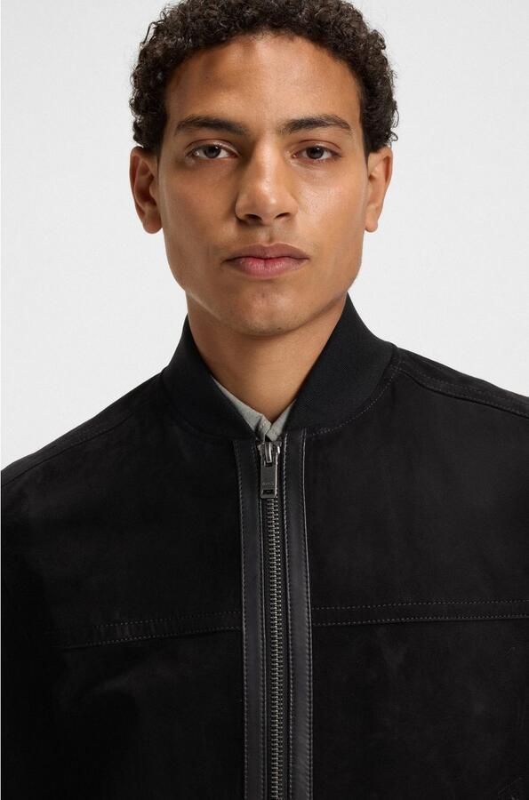 Boss Orange Leren jack Johice van zacht geitenleer premium herenmode lederen blouson bomber - Foto 2