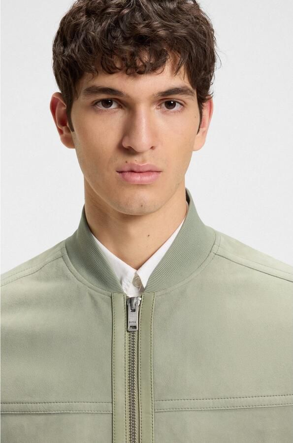 Boss Orange Leren jack Johice van zacht geitenleer premium herenmode lederen blouson bomber - Foto 3