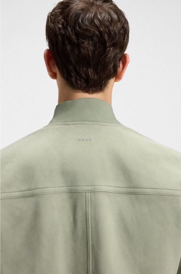 Boss Orange Leren jack Johice van zacht geitenleer premium herenmode lederen blouson bomber - Foto 4