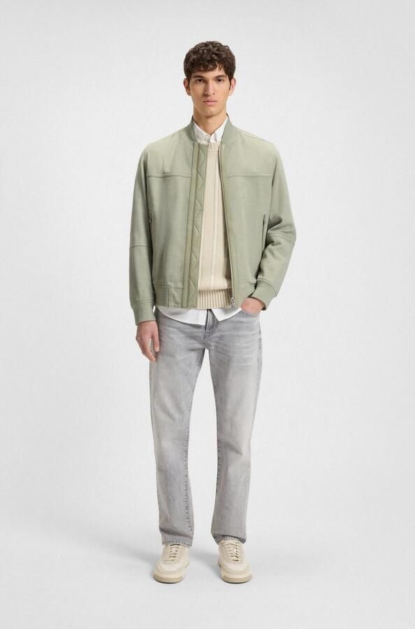 Boss Orange Leren jack Johice van zacht geitenleer premium herenmode lederen blouson bomber - Foto 5