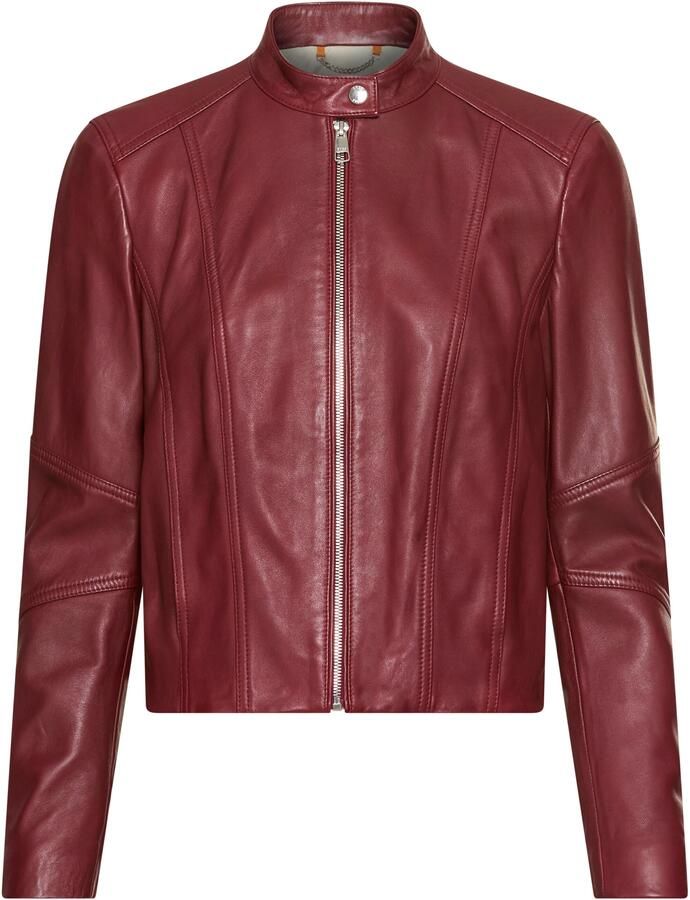 Boss Orange Leren jack Saleste Premium Damesmode