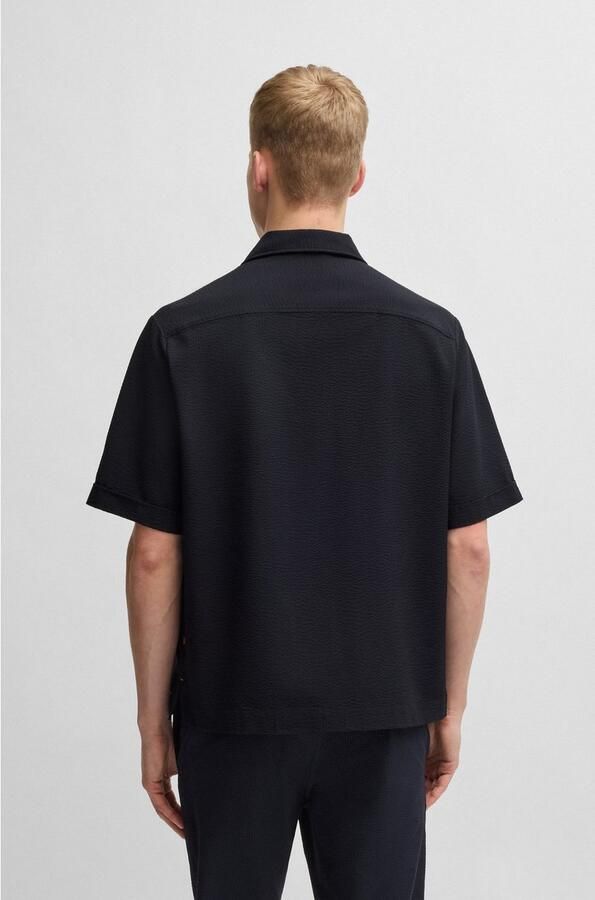 Boss Orange Overhemd met korte mouwen Lapoully met lichte structuur - Foto 6