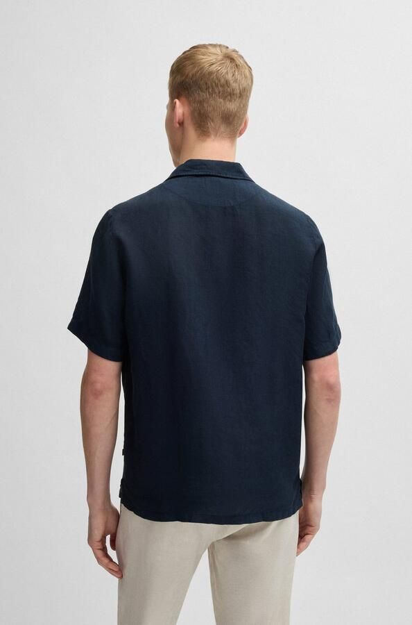 Boss Orange Overhemd met korte mouwen Rayer van linnen - Foto 3