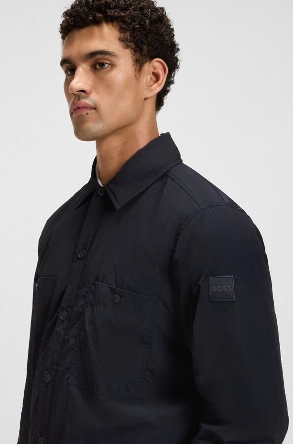 Boss Orange Overhemd met lange mouwen Locky licht gewatteerd oversized fit - Foto 4