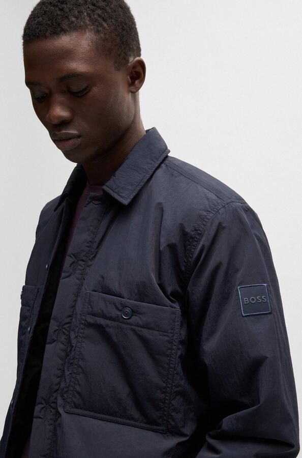 Boss Orange Regular fit overhemdjack met borstzakken model 'Locky' - Foto 3