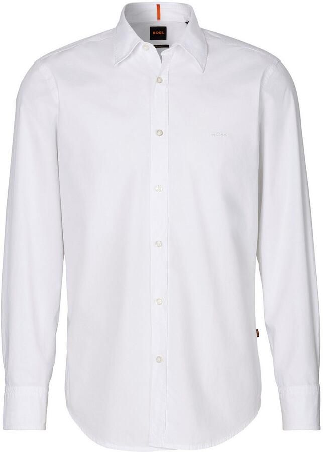 Hugo Boss Witte Regular Fit Overhemd met Geborduurd Logo White Heren - Foto 2