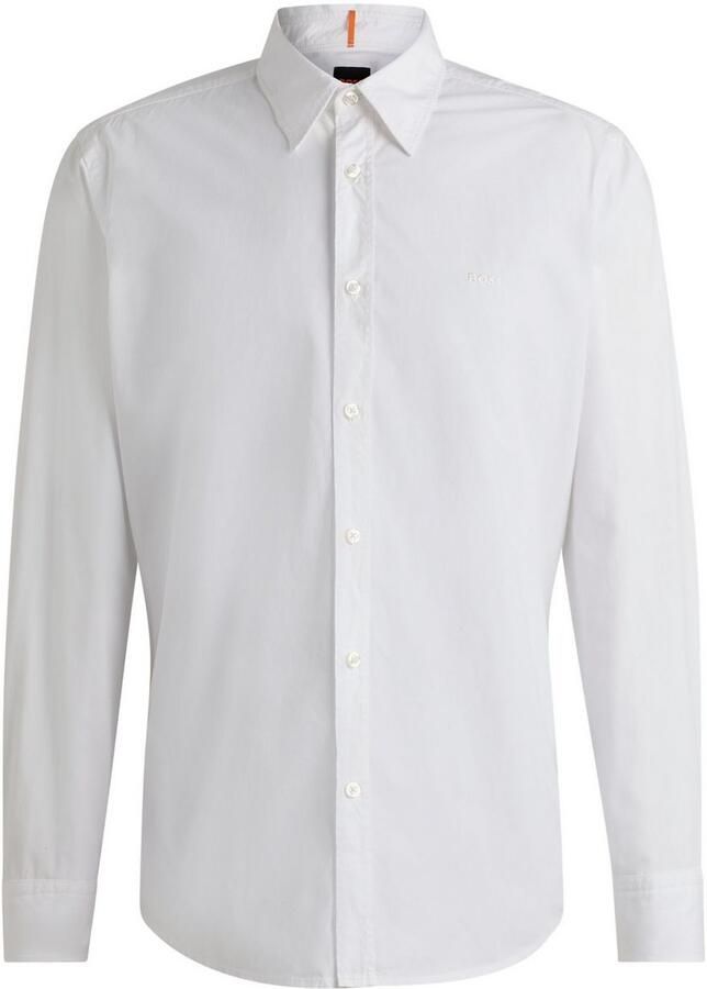 Hugo Boss Witte Regular Fit Overhemd met Geborduurd Logo White Heren - Foto 8