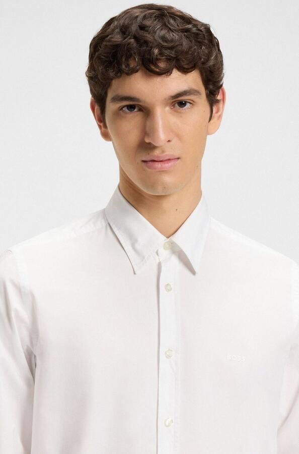 Hugo Boss Witte Regular Fit Overhemd met Geborduurd Logo White Heren - Foto 15