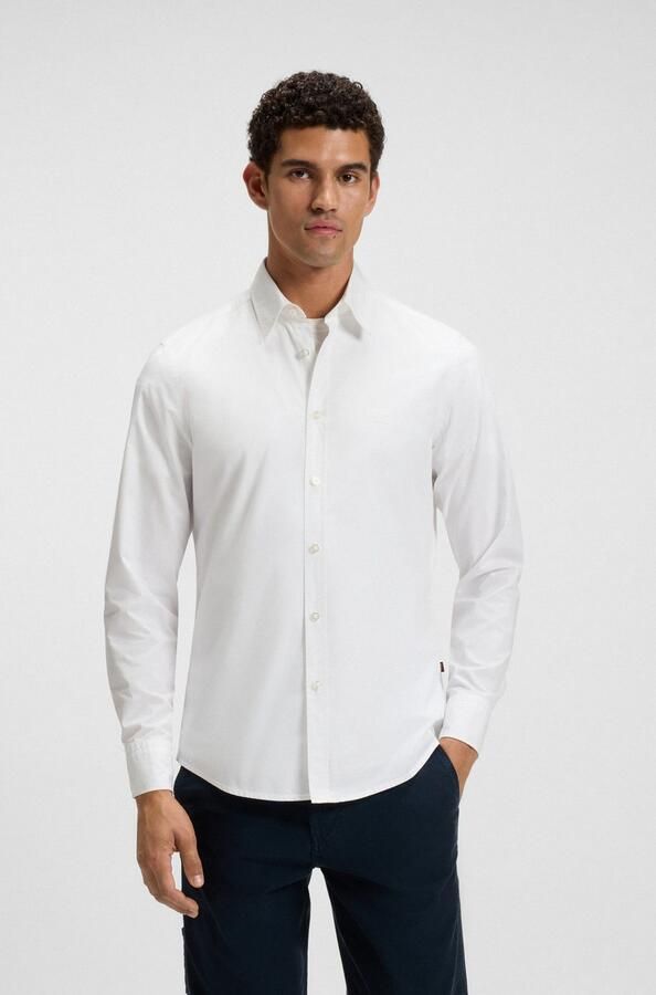 Hugo Boss Witte Regular Fit Overhemd met Geborduurd Logo White Heren - Foto 20