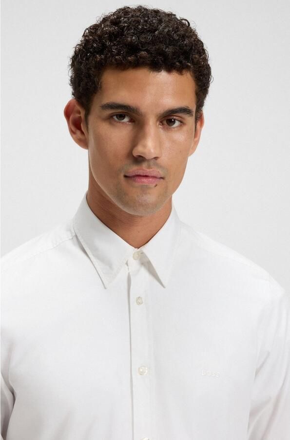 Hugo Boss Witte Regular Fit Overhemd met Geborduurd Logo White Heren - Foto 10