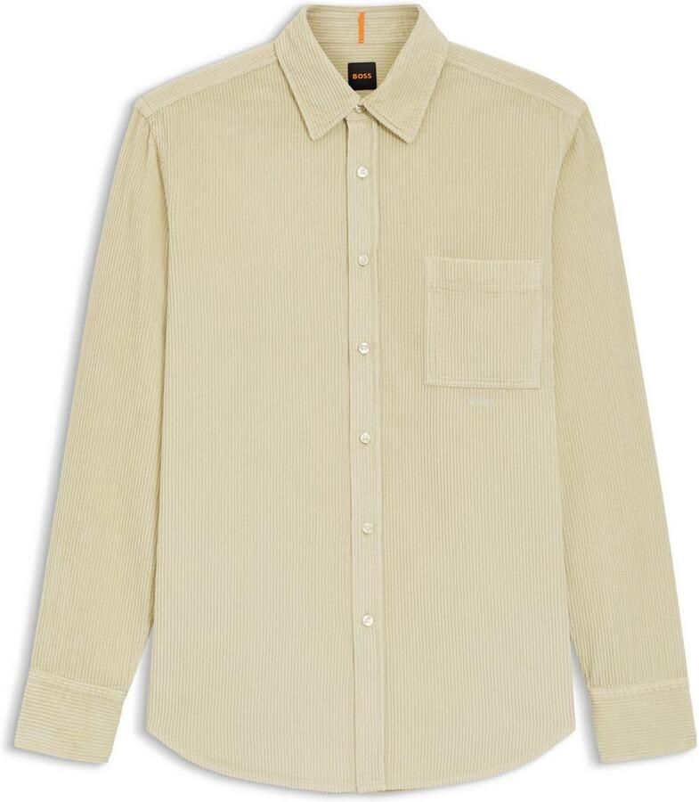 Boss Orange Overhemd met lange mouwen Relegant van corduroy regular fit kentkraag
