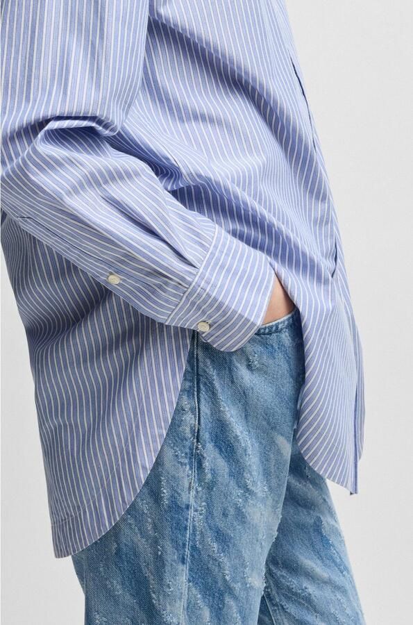 Boss Orange Overhemdblouse Bostucci Premium Damesmode Popeline kwaliteit met glitterdraad - Foto 3