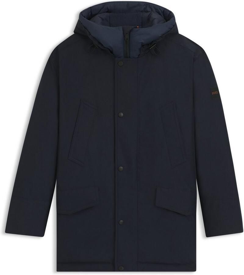 Boss Orange Parka Osiass relaxed fit met gewatteerde capuchon verdekte ritssluiting