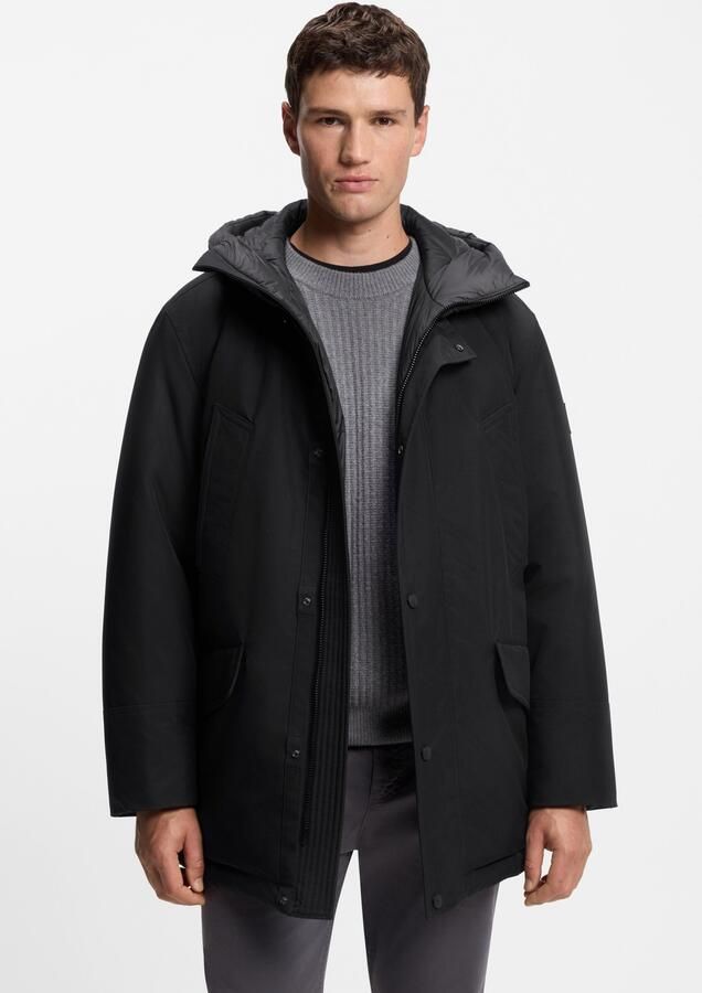 Boss Orange Parka Osiass relaxed fit met gewatteerde capuchon verdekte ritssluiting - Foto 6