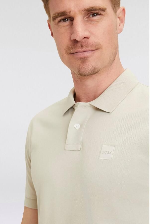 Boss Orange Stijlvolle Beige Polo met Slim Fit en Korte Mouwen Beige Heren - Foto 5